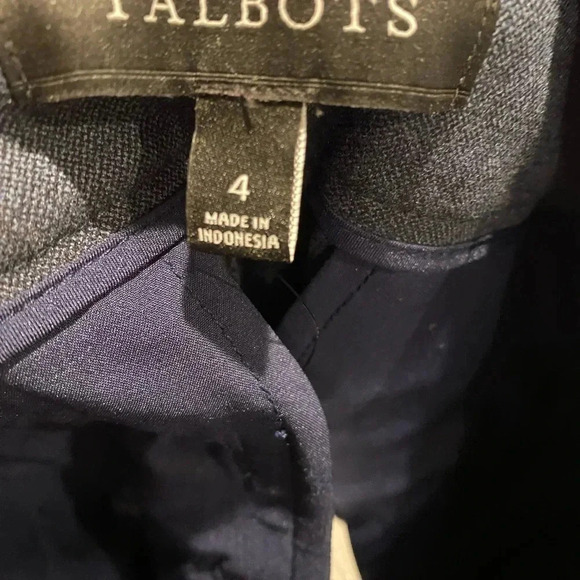 Talbots Luxe‎ Stretch Slim Leg Career Trousers Polished Denim Navy Women’s 4 NEW - Picture 6 of 11